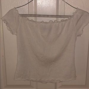 white off the shoulder top